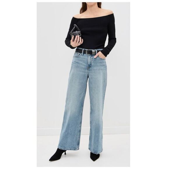 Good American Denim - Good American Women’s Good Skate High Rise Wide Leg Indigo 756